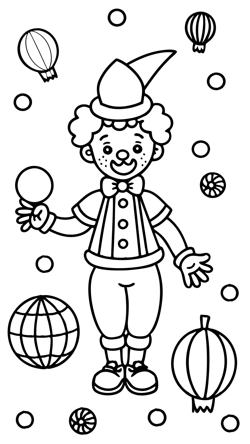 coloriages de clown de cirque